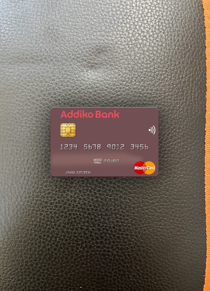 Download Slovenia Addiko Bank mastercard photolook front Photoshop template